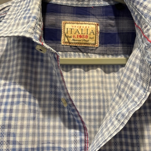 VINTAGE ITALIA TRADE C. 1958 MARK RESERVED STACK MENS XL SHIRT  UNIQUE PATTERN - Picture 3 of 15